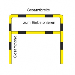 Rammschutzbügel Ø 60 mm, zum Einbetonieren mit Knieholm